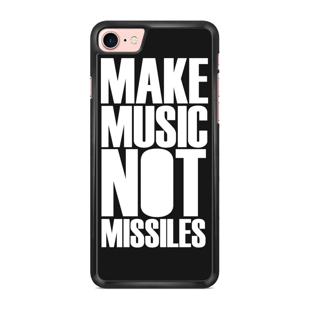 Make Music Not Missiles iPhone 8 Case