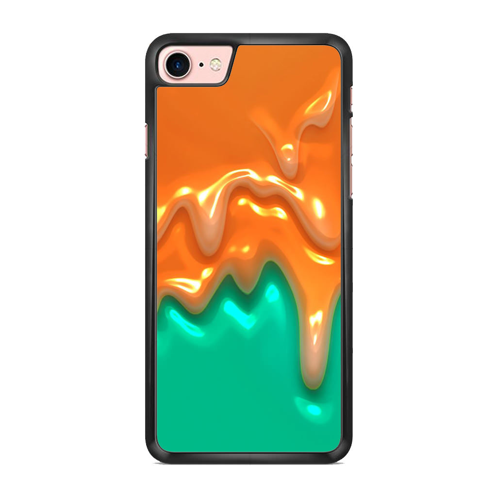 Orange Paint Dripping iPhone 8 Case