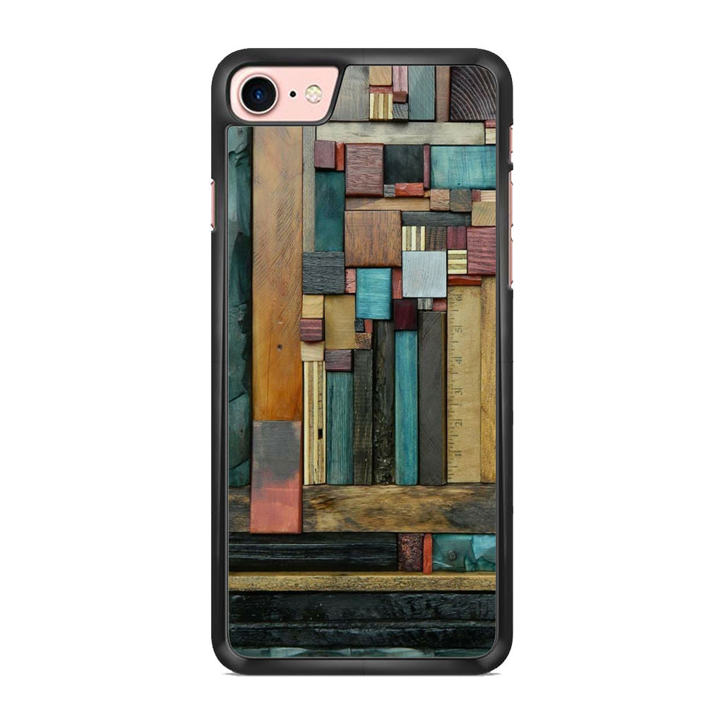 Painted Abstract Wood Sculptures iPhone 8 Case