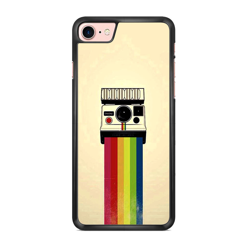 Polaroid Camera Colorful Rainbow iPhone 8 Case