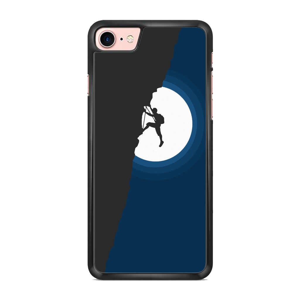 Silhouette of Climbers iPhone 8 Case