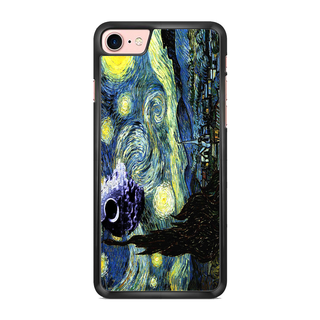 Skellington on a Starry Night iPhone 8 Case