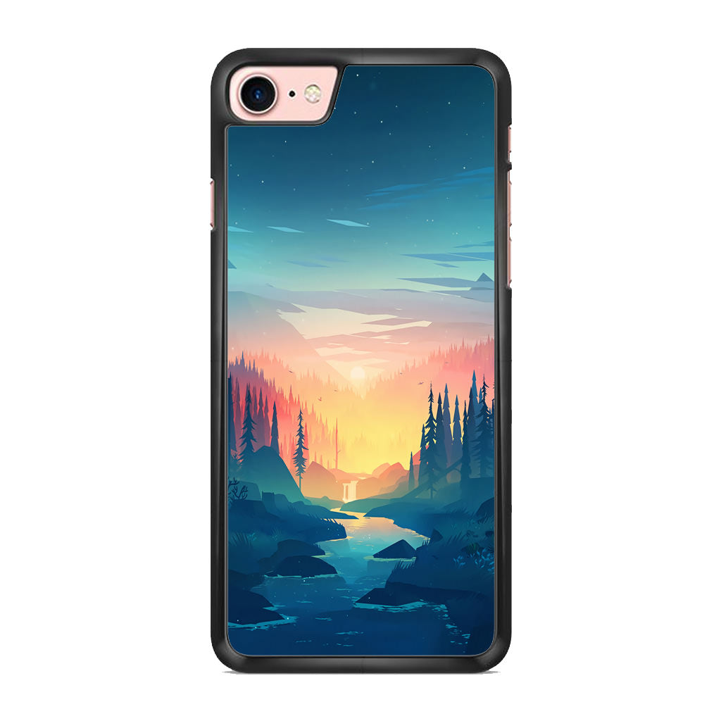 Sunset at The River iPhone 7 Case