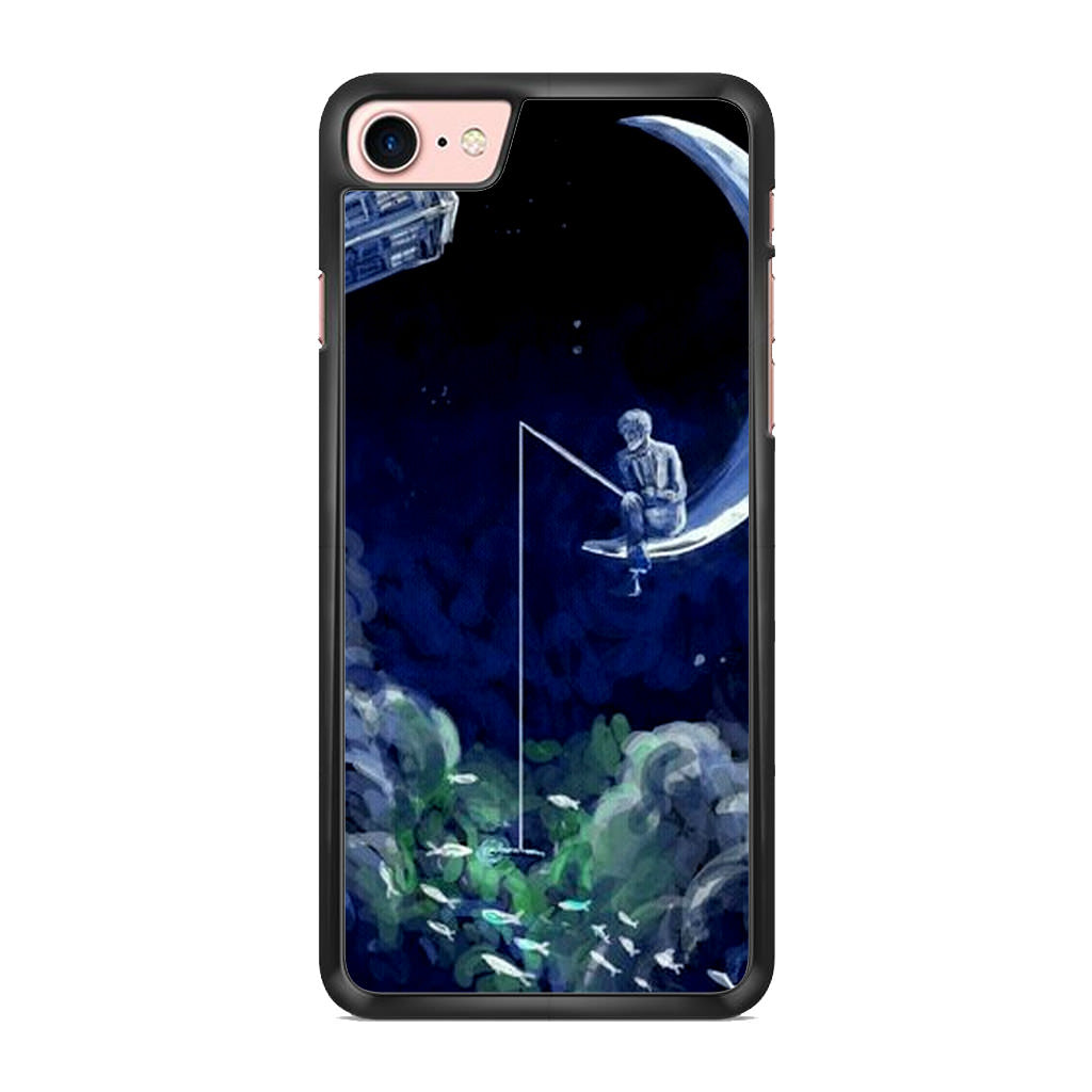 Tardis Walking To The Moon iPhone 8 Case