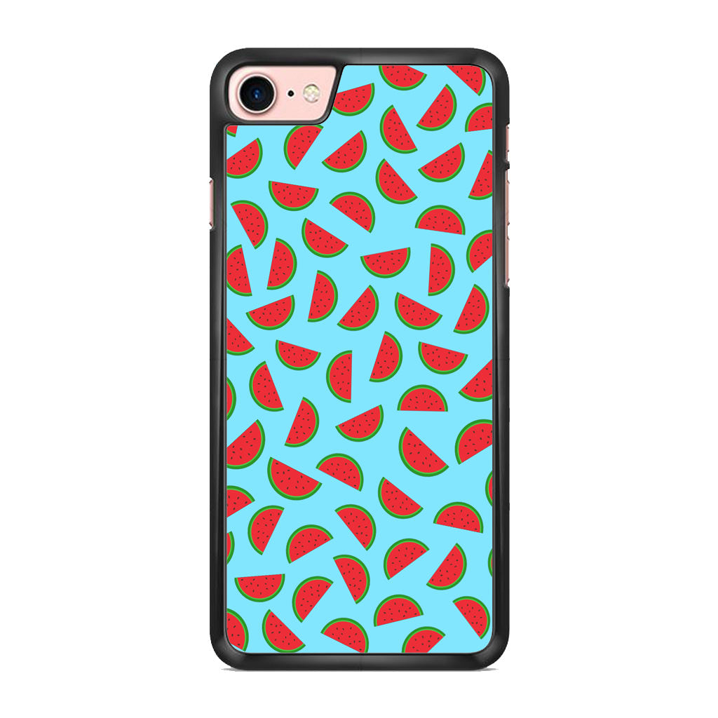 Watermelon Fruit Pattern Blue iPhone 7 Case