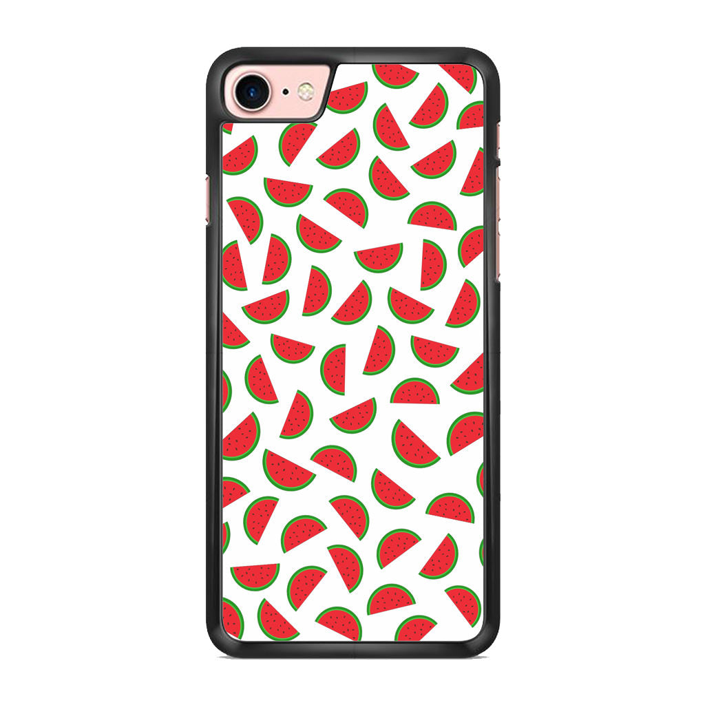 Watermelon Fruit Pattern White iPhone 8 Case