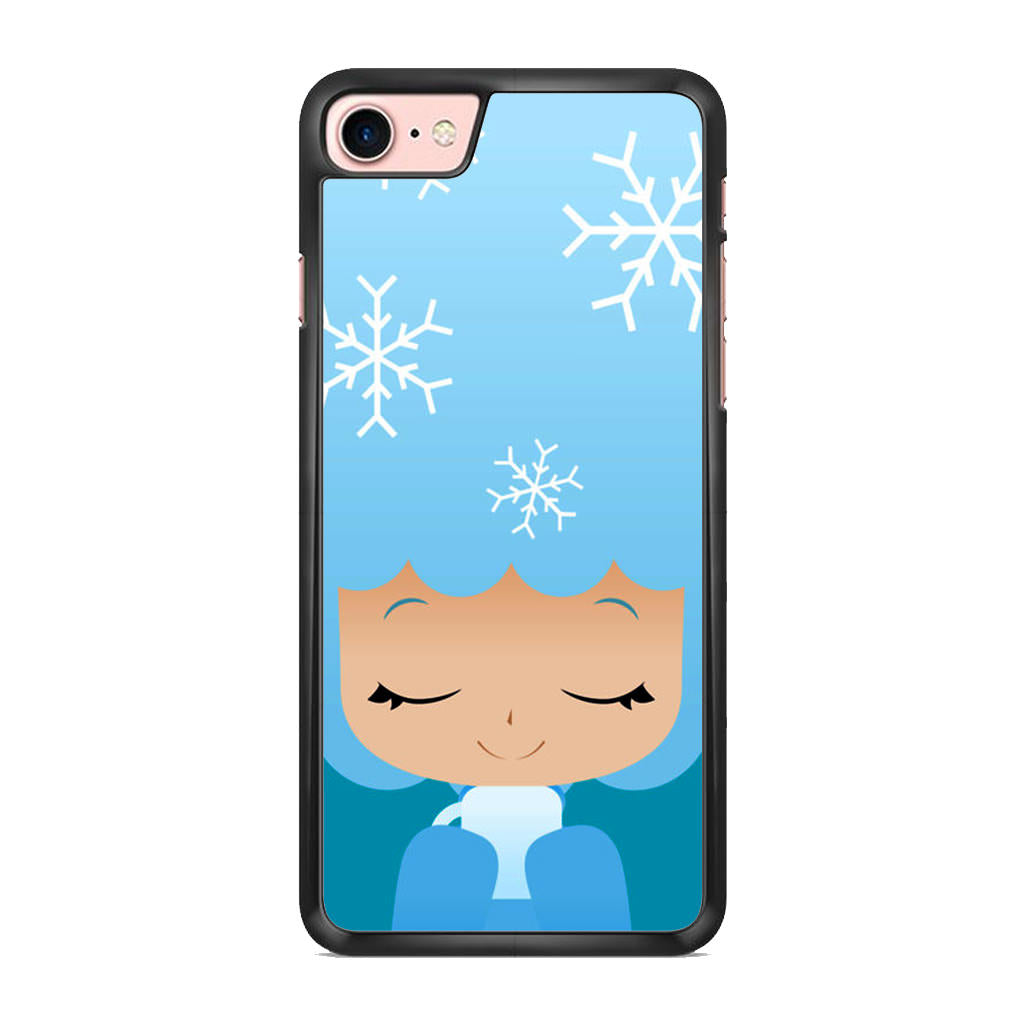 Winter Afro Girl iPhone 8 Case