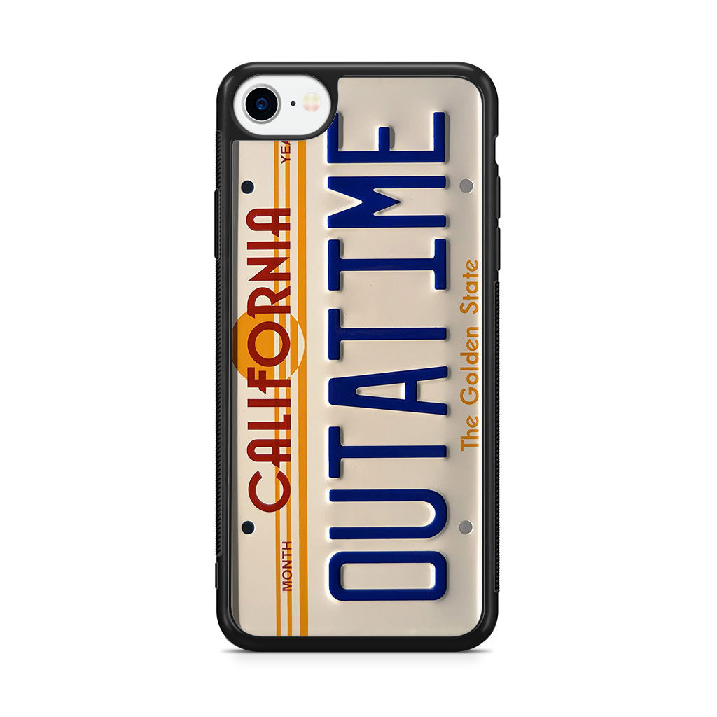 Back to the Future License Plate Outatime iPhone SE 3rd Gen 2022 Case