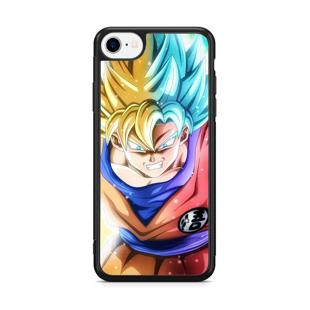 Goku SSJ 1 to SSJ Blue iPhone SE 3rd Gen 2022 Case