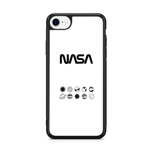 NASA Minimalist White iPhone SE 3rd Gen 2022 Case