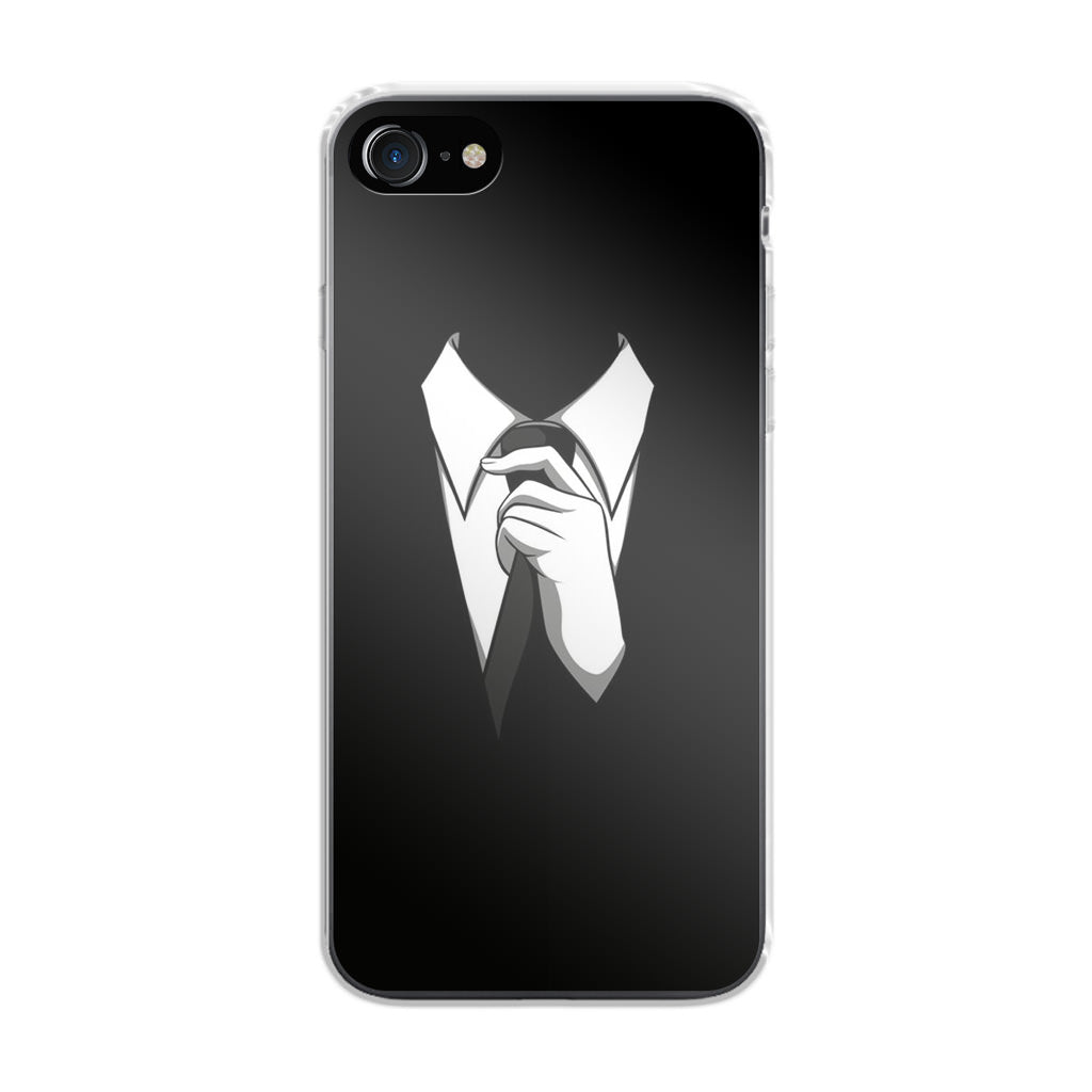 Anonymous Black White Tie iPhone 8 Case