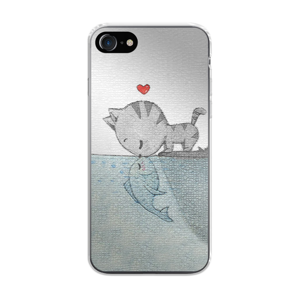 Cat Fish Kisses iPhone 8 Case