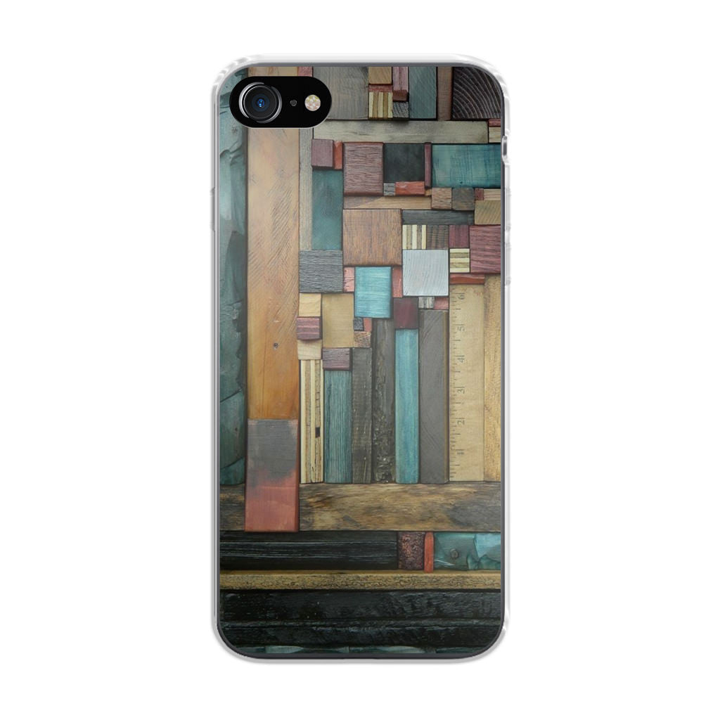 Painted Abstract Wood Sculptures iPhone 8 Case