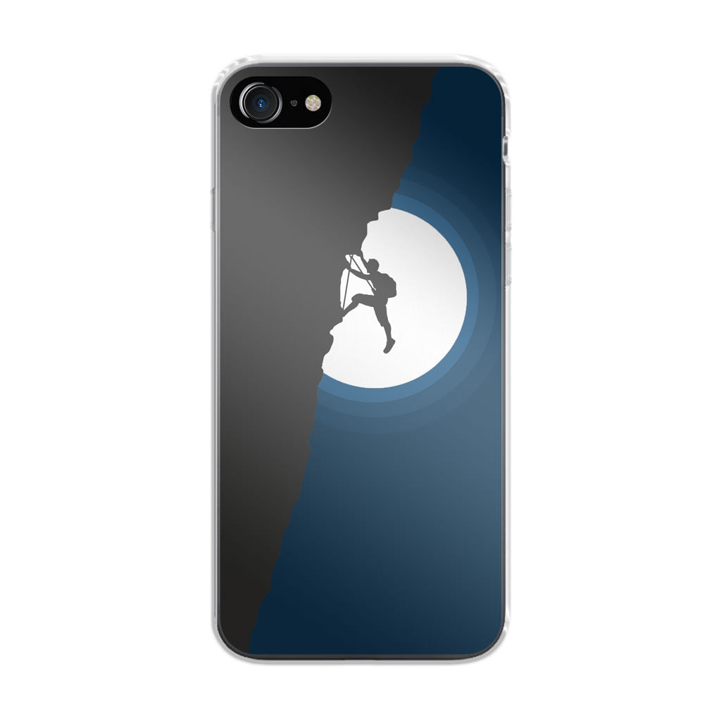 Silhouette of Climbers iPhone 8 Case