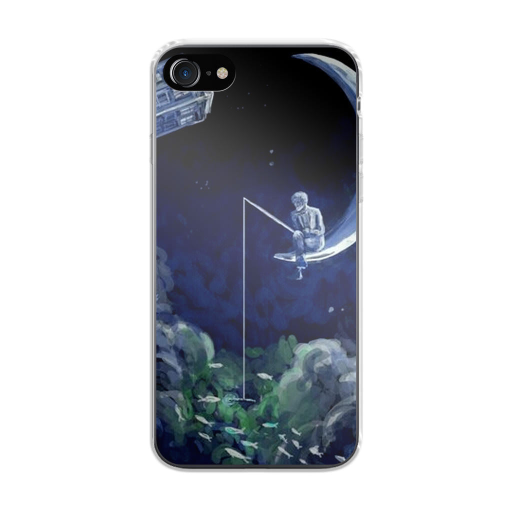 Tardis Walking To The Moon iPhone 8 Case