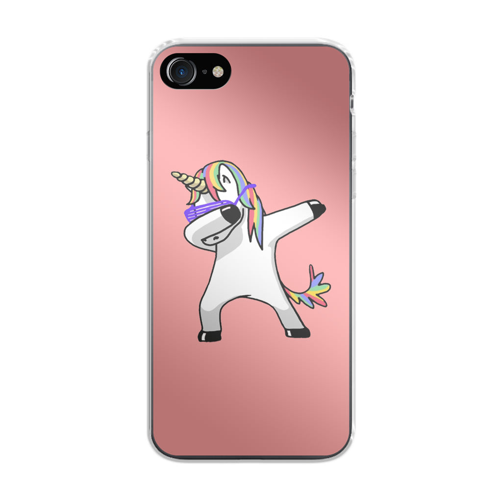 Unicorn Dabbing Pink iPhone 8 Case