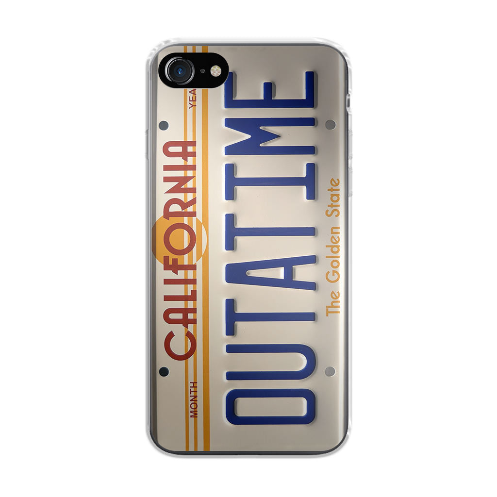 Back to the Future License Plate Outatime iPhone SE 3rd Gen 2022 Case