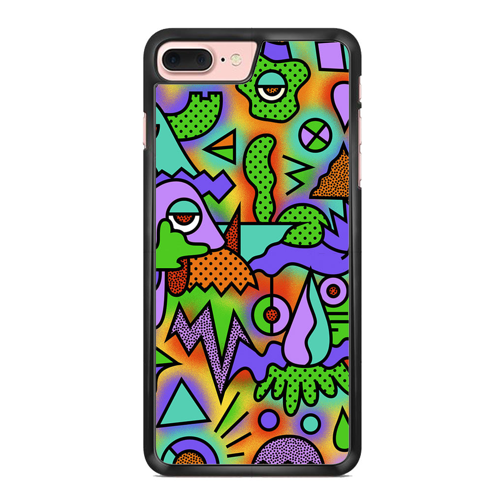 Abstract Colorful Doodle Art iPhone 8 Plus Case