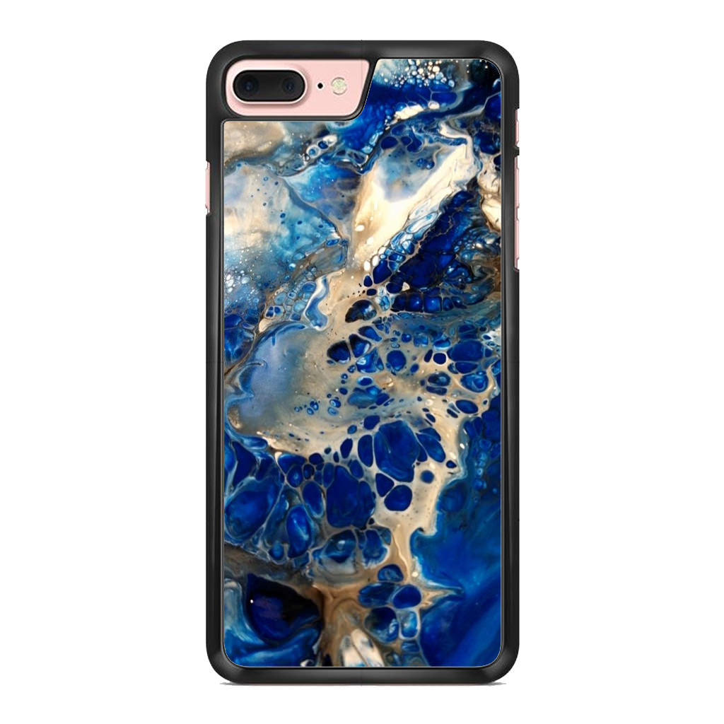 Abstract Golden Blue Paint Art iPhone 8 Plus Case