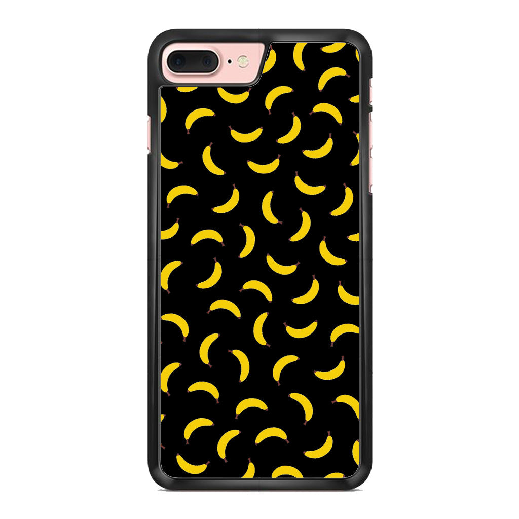 Bananas Fruit Pattern Black iPhone 8 Plus Case