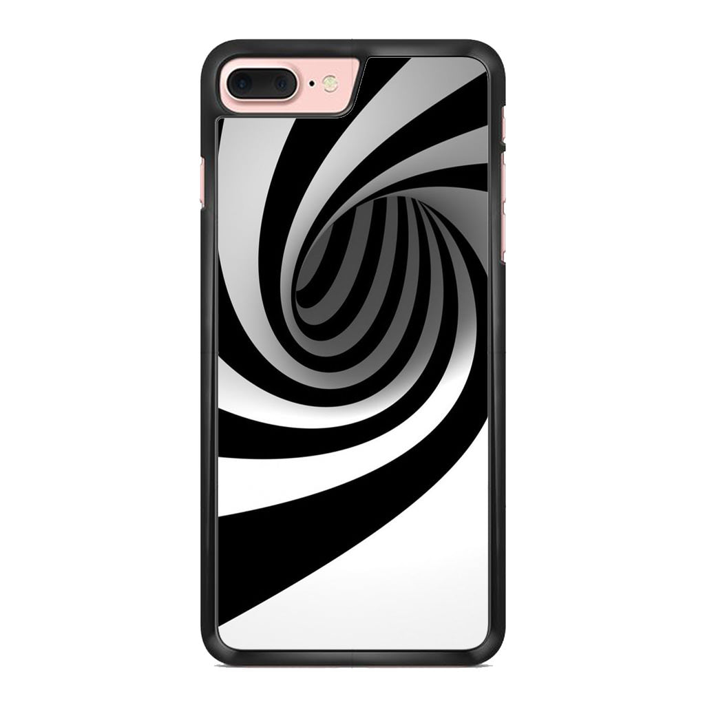 Black and White Twist iPhone 8 Plus Case