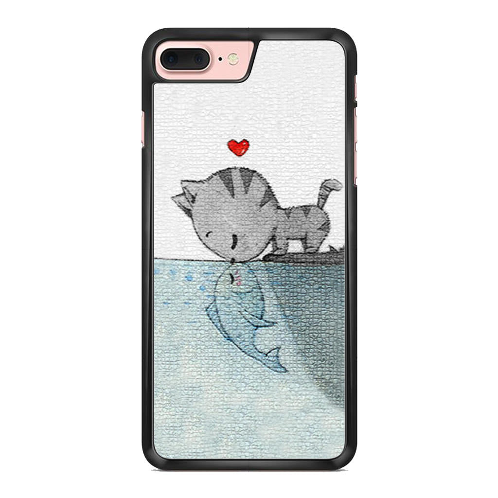 Cat Fish Kisses iPhone 7 Plus Case