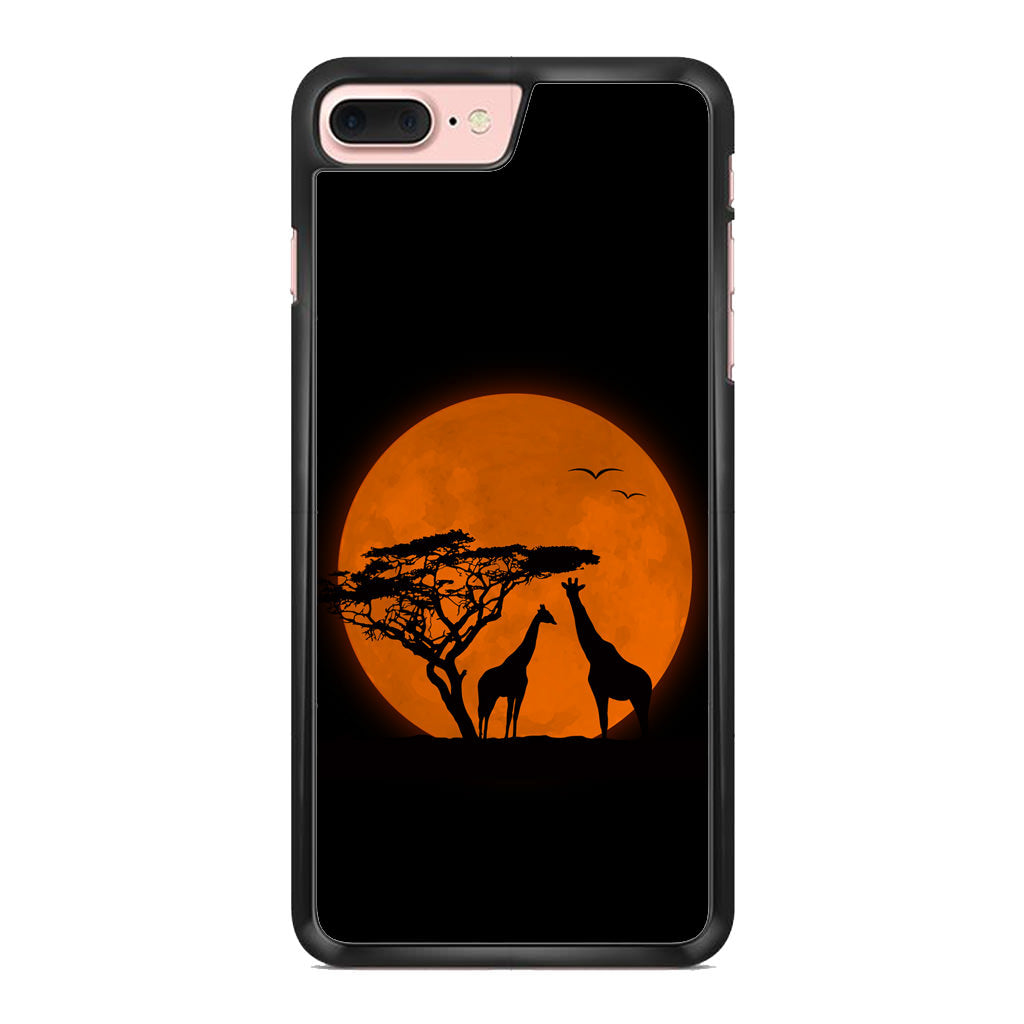 Giraffes Silhouette iPhone 8 Plus Case