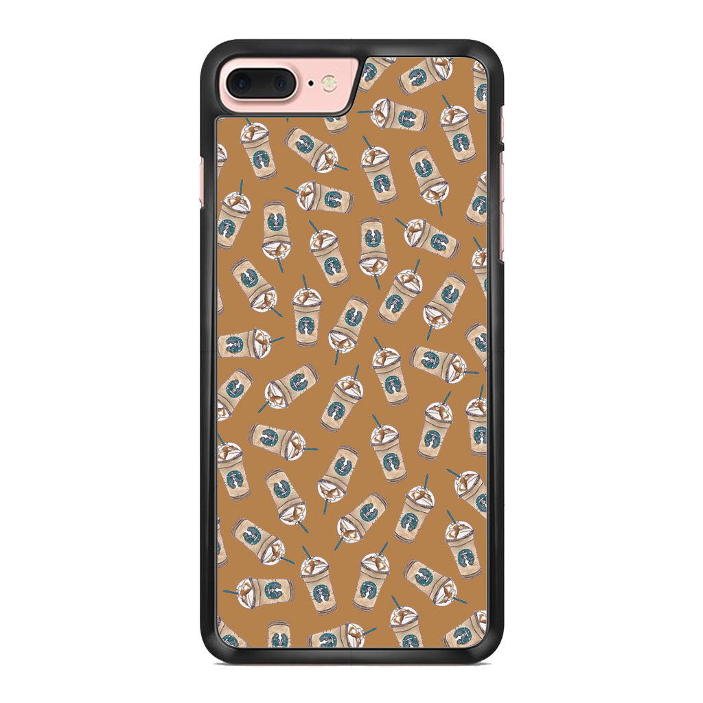 Iced Cappuccinos Lover Pattern iPhone 8 Plus Case