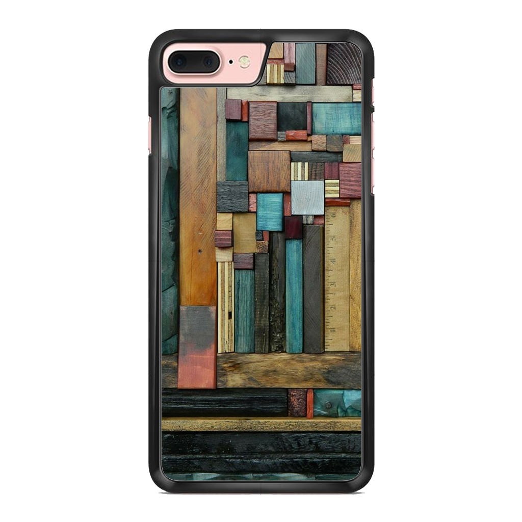 Painted Abstract Wood Sculptures iPhone 8 Plus Case