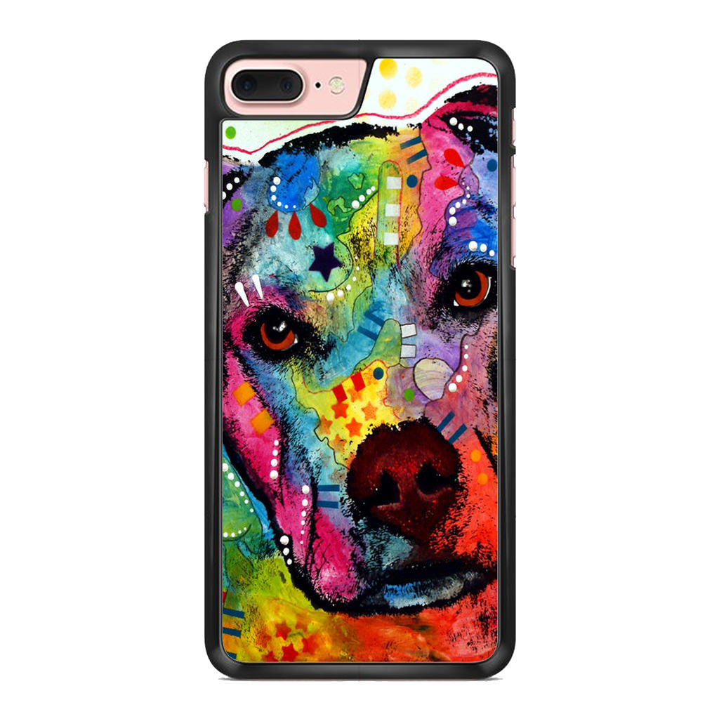 Pitbull Love Painting iPhone 8 Plus Case