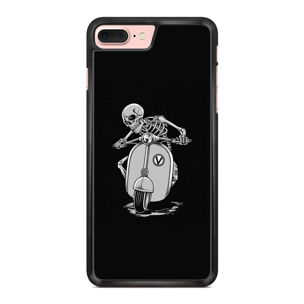 Skeleton Rides Scooter iPhone 8 Plus Case