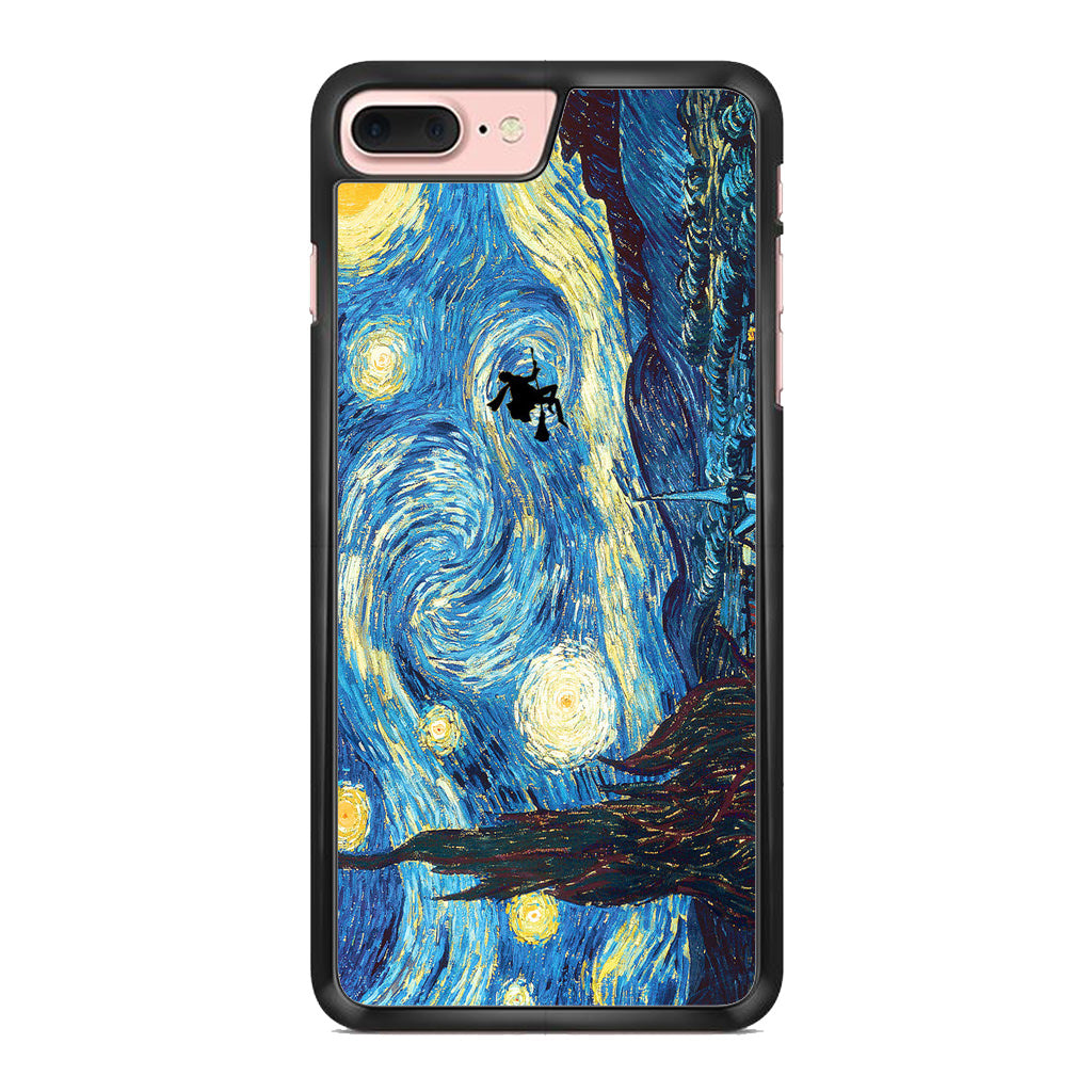 Witch on The Starry Night Sky iPhone 8 Plus Case