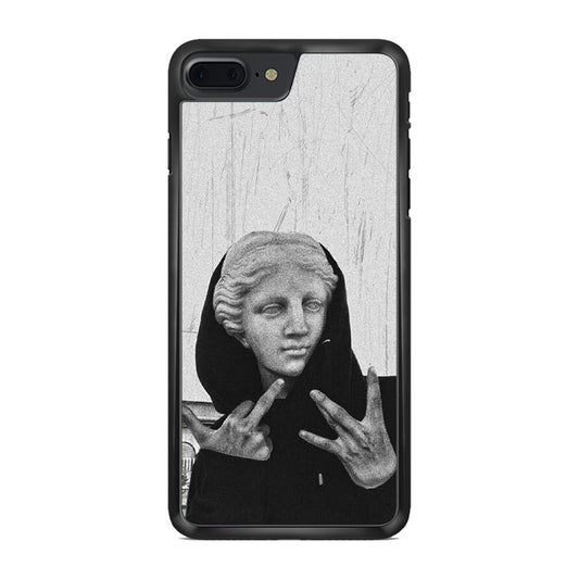 Greek Statue Wearing Hoodie iPhone 7 Plus Case