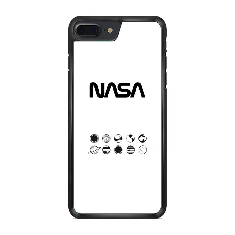 NASA Minimalist White iPhone 8 Plus Case