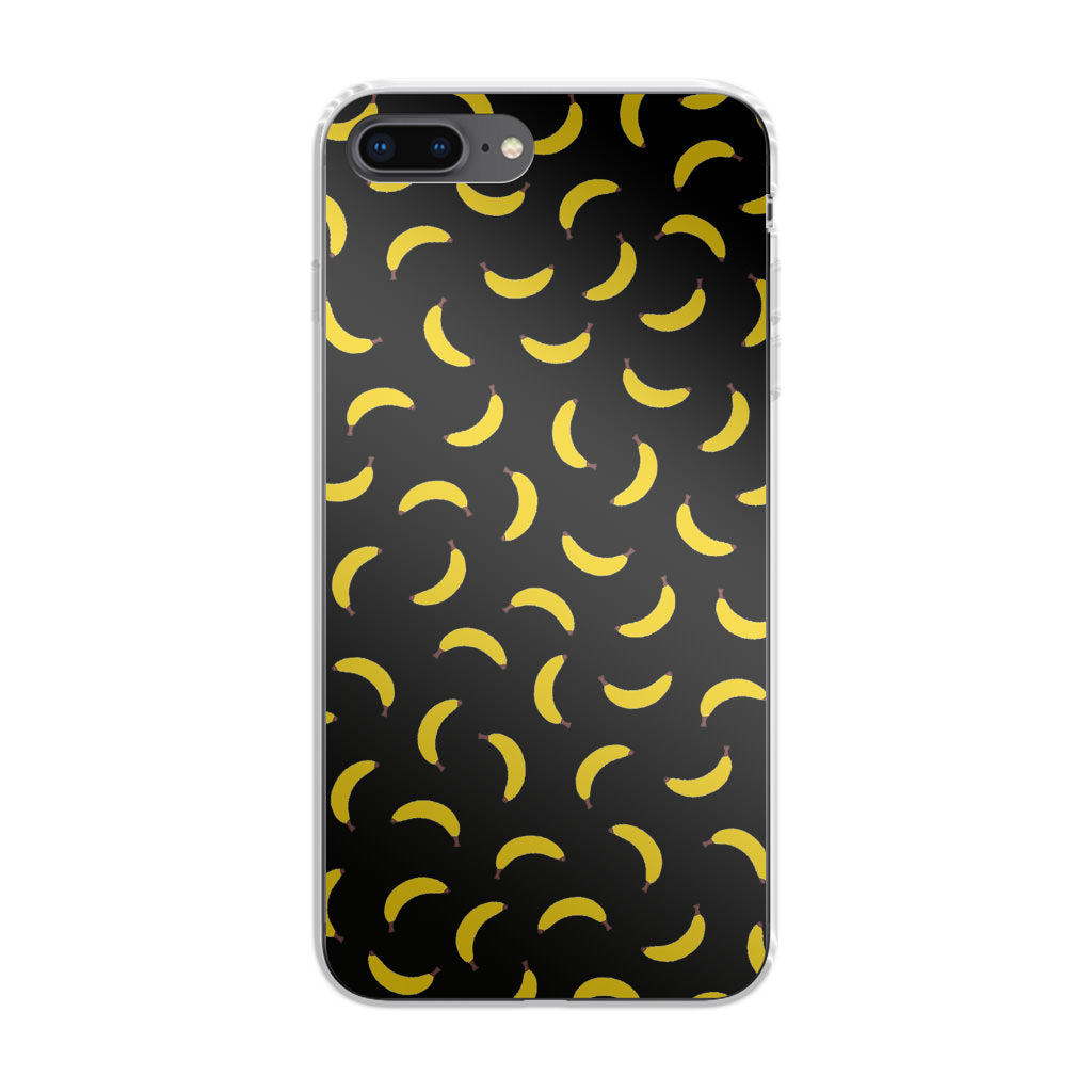 Bananas Fruit Pattern Black iPhone 8 Plus Case