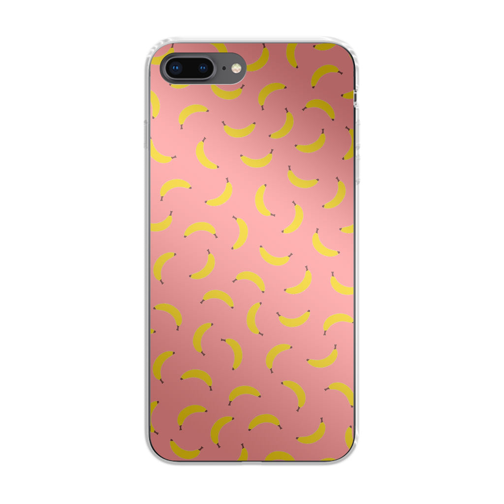 Bananas Fruit Pattern Pink iPhone 8 Plus Case