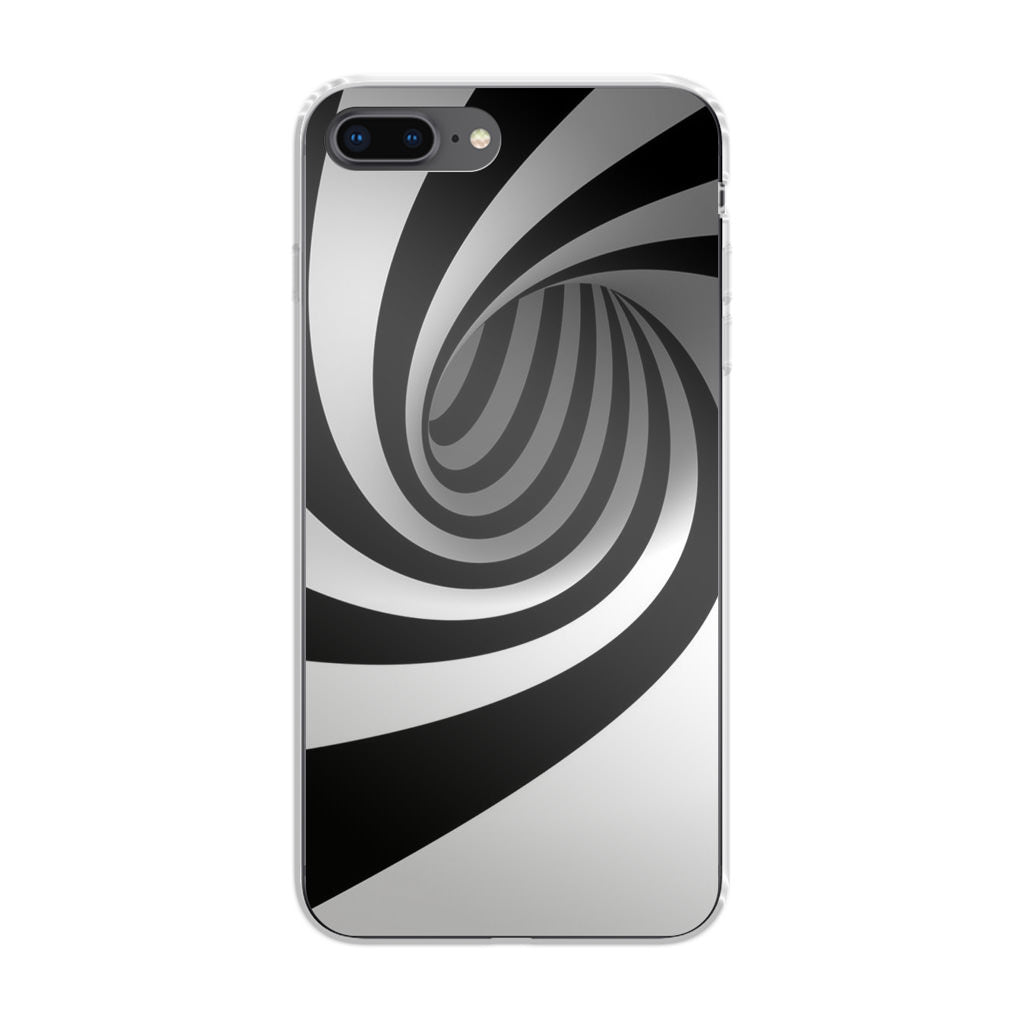 Black and White Twist iPhone 8 Plus Case