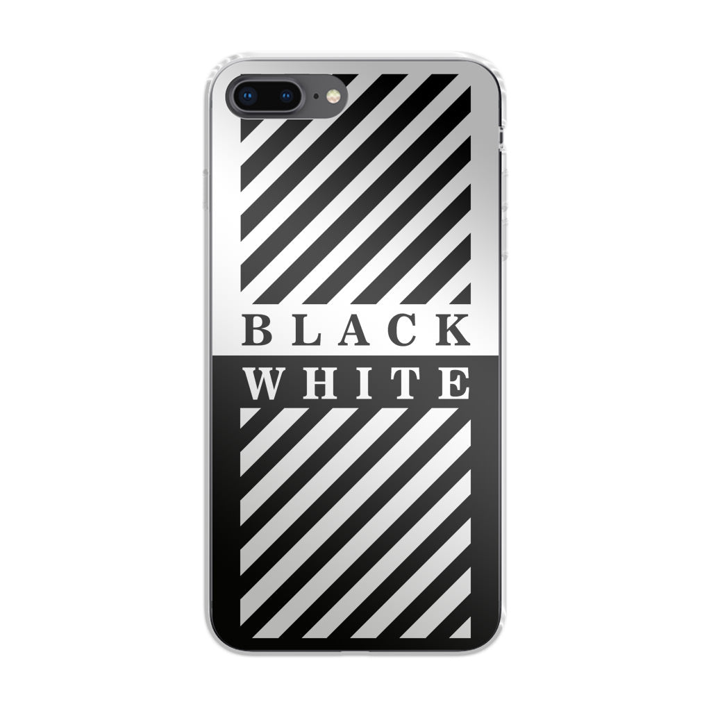 Black White Stripes iPhone 7 Plus Case