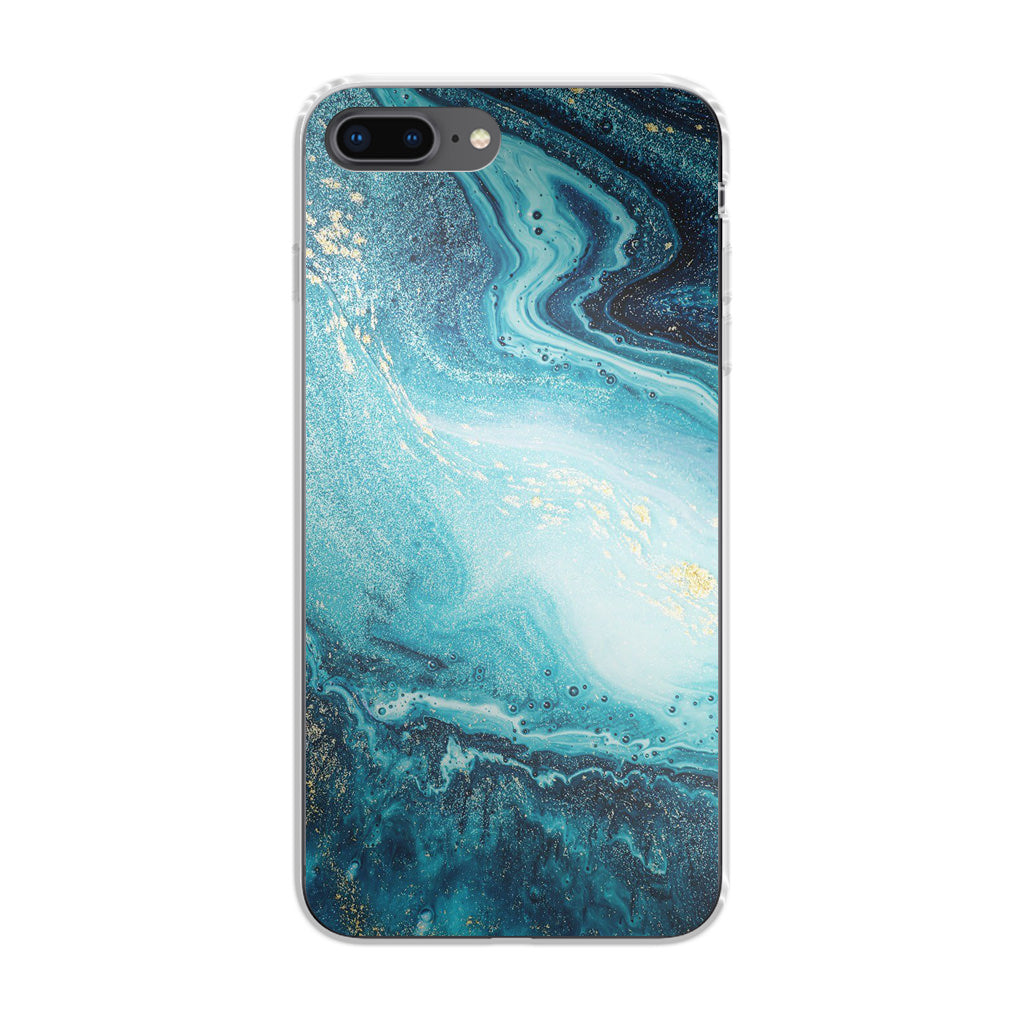 Blue Water Glitter iPhone 8 Plus Case