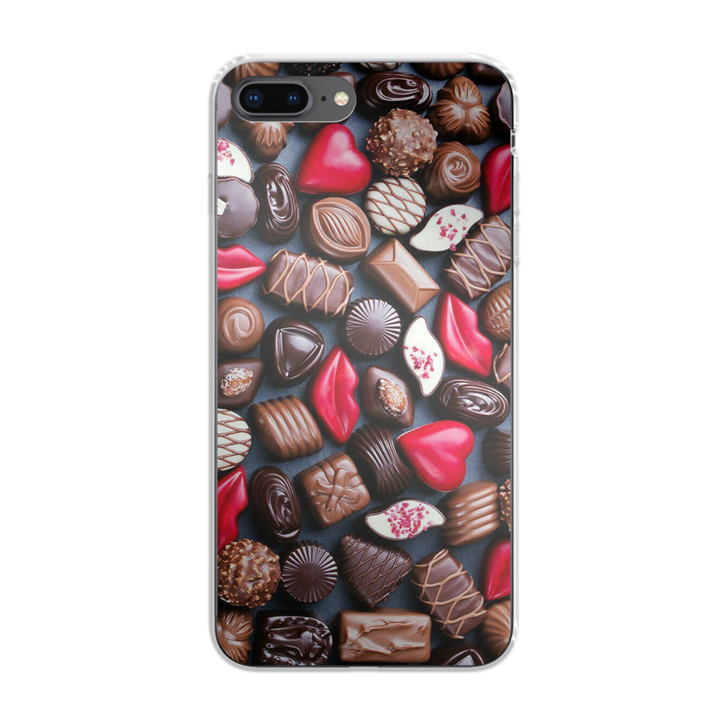 I Love Choco Pattern iPhone 8 Plus Case