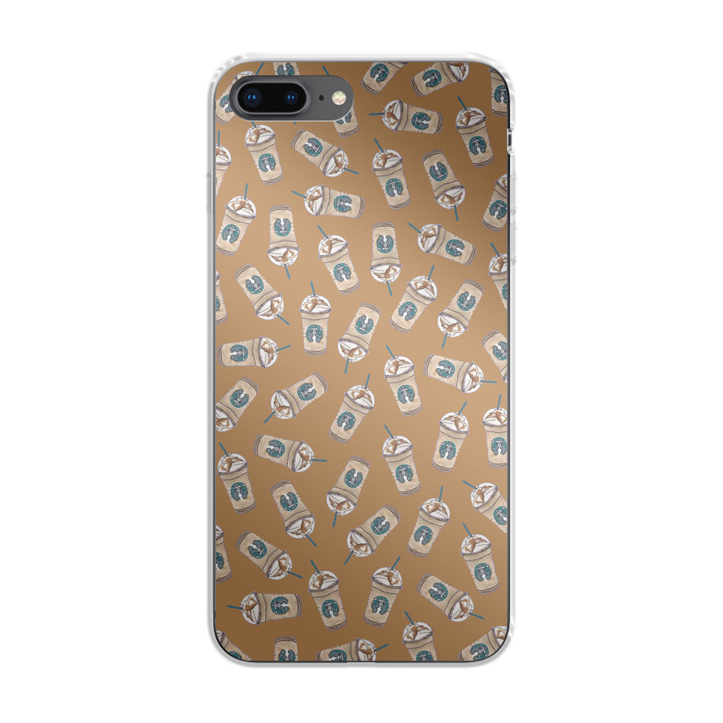 Iced Cappuccinos Lover Pattern iPhone 8 Plus Case