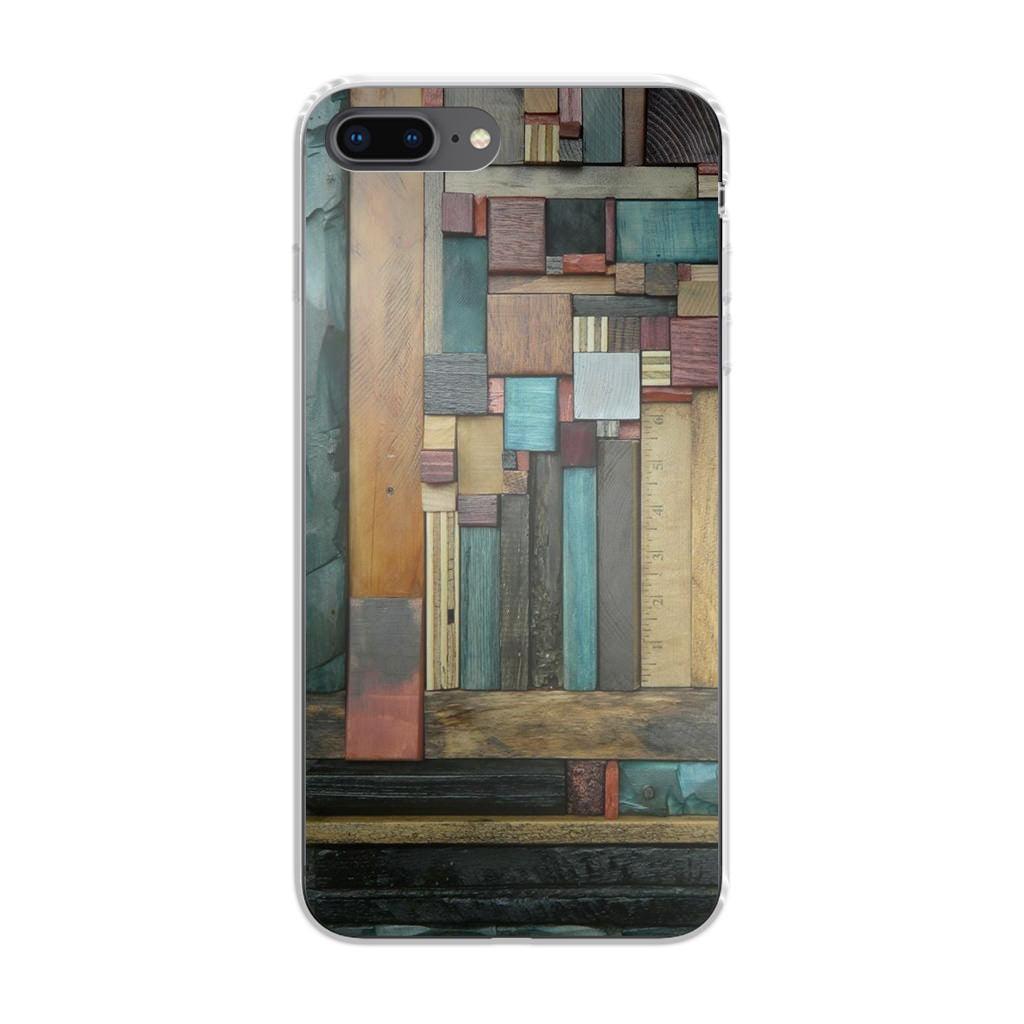 Painted Abstract Wood Sculptures iPhone 8 Plus Case