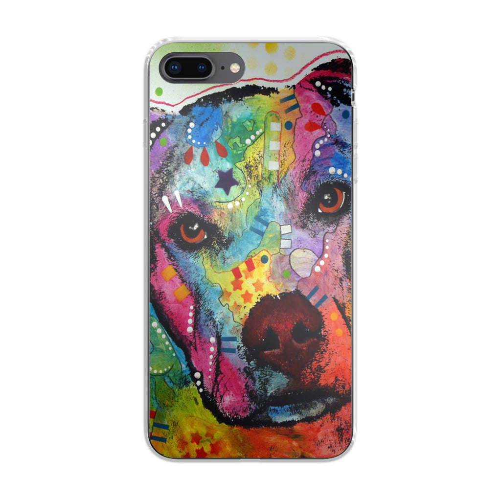 Pitbull Love Painting iPhone 8 Plus Case