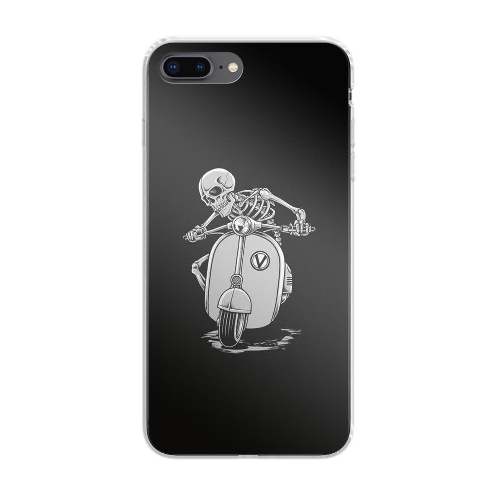 Skeleton Rides Scooter iPhone 7 Plus Case