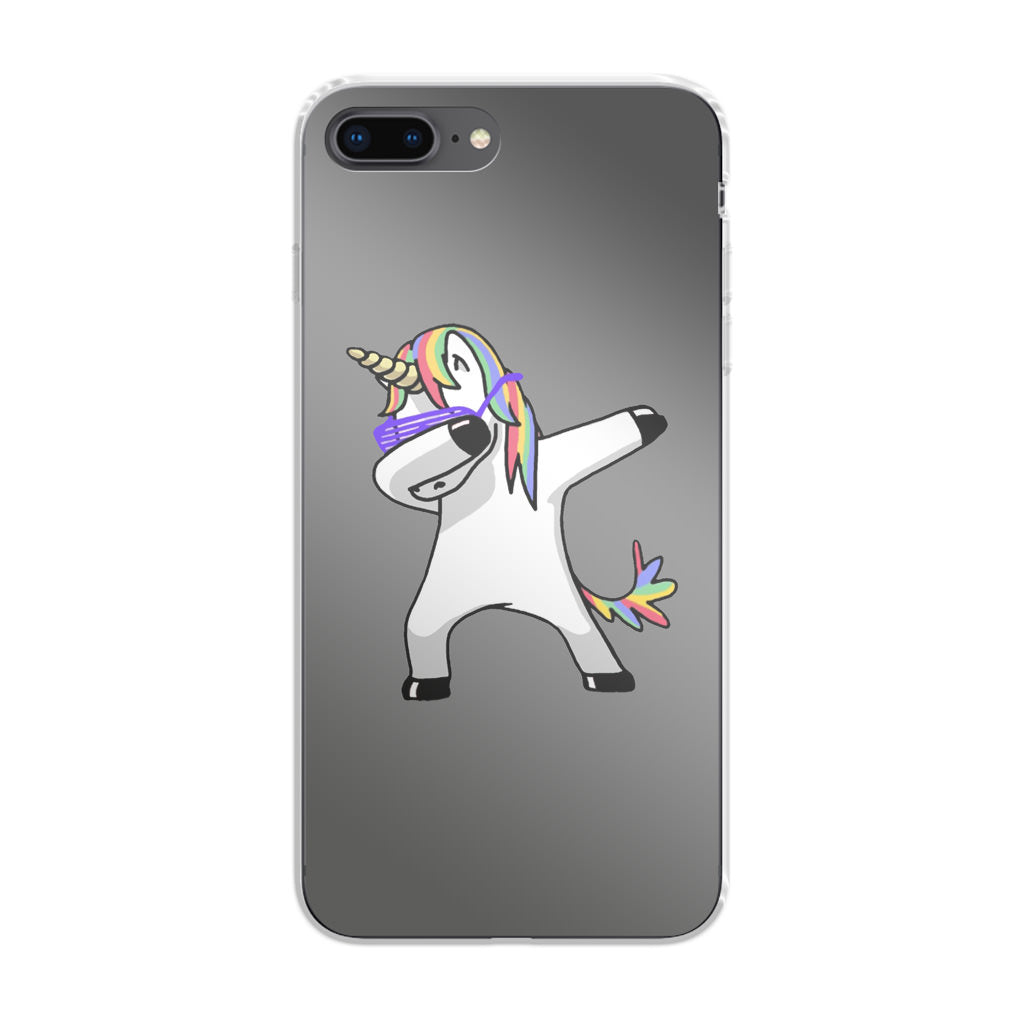 Unicorn Dabbing Grey iPhone 8 Plus Case