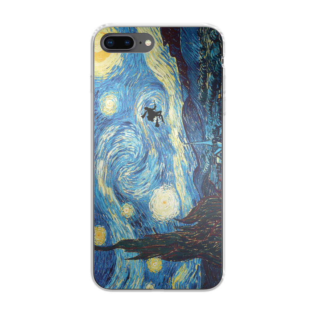 Witch on The Starry Night Sky iPhone 8 Plus Case