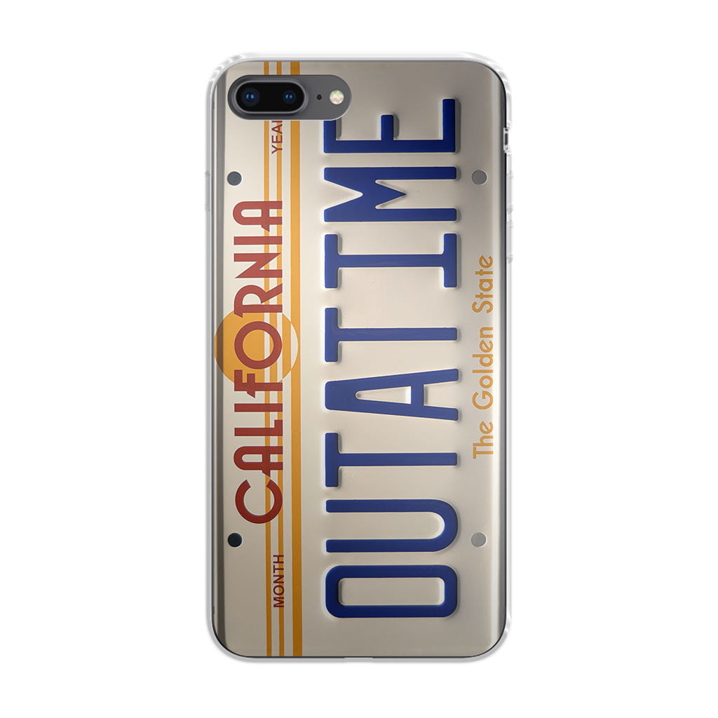 Back to the Future License Plate Outatime iPhone 8 Plus Case