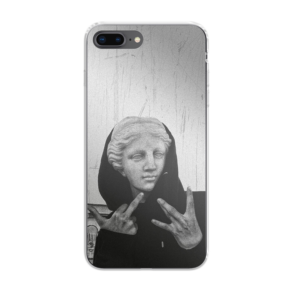 Greek Statue Wearing Hoodie iPhone 7 Plus Case