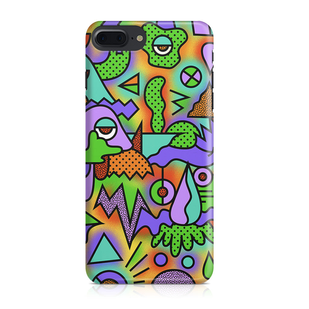 Abstract Colorful Doodle Art iPhone 8 Plus Case