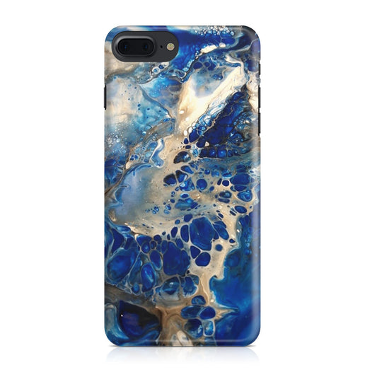 Abstract Golden Blue Paint Art iPhone 7 Plus Case